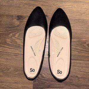 New Never Used Black Flats with Memory Foam Size 7